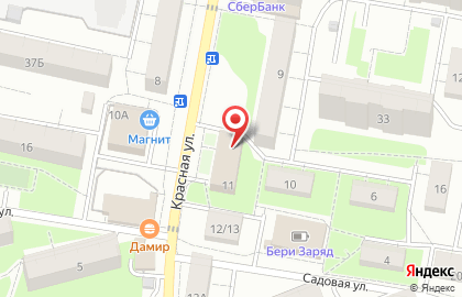 Акцепт на Красной улице на карте