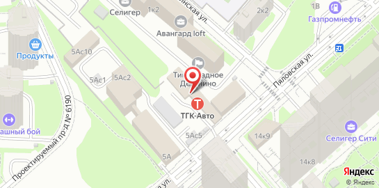 Автотехцентр ТГК-Авто на Пяловской улице на карте