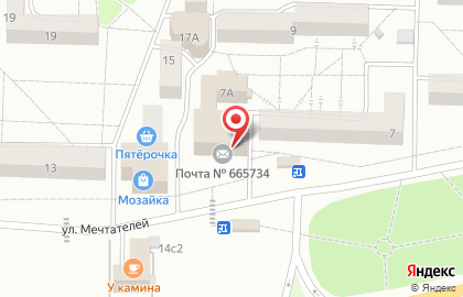 Продовольственный магазин Лиза в Падунском районе на карте