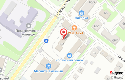 Мясной павильон на Пролетарской улице на карте