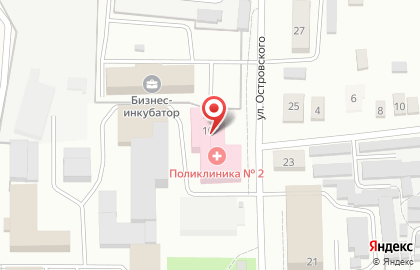 Поликлиника на переулке Островского, 10 на карте