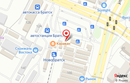 Киоск фастфудной продукции в Центральном районе на карте