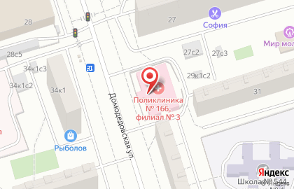 Городская поликлиника №166 в Москве на карте
