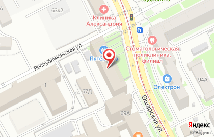 ОАО Банкомат, БинБанк на Ошарской улице на карте