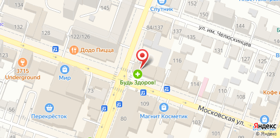 Школа массажа МассМастер на Московской улице на карте