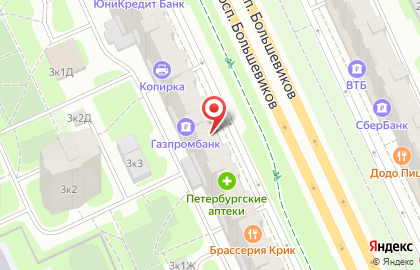Яшма Золото на проспекте Большевиков на карте