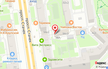 Магазин-киоск полуфабрикатов Элика на проспекте Стачек на карте