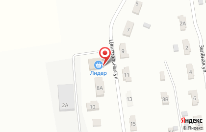 Продовольственный магазин Лидер на Центральной улице на карте