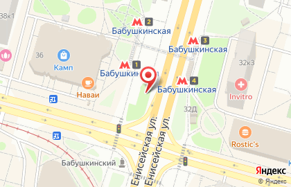 Магазин фастфудной продукции на ул. Менжинского, 36 ст2 на карте