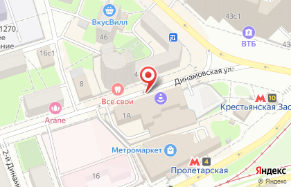 Связной на Крестьянской заставе (ул Воронцовская) на карте