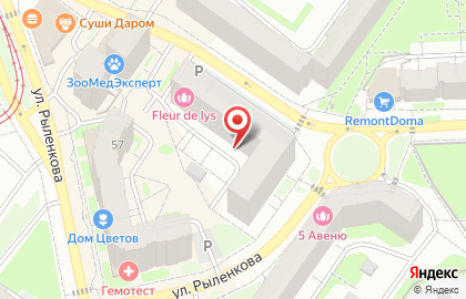 Микей на улице Рыленкова на карте