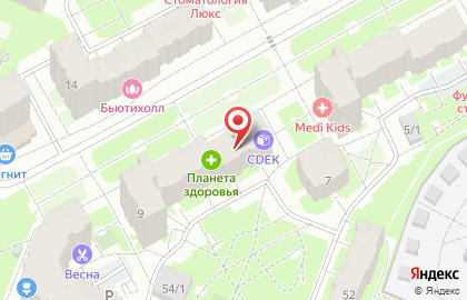 Служба курьерской доставки Cdek на Покровском бульваре на карте