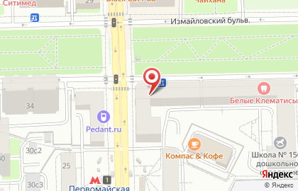 Район Измайлово Общественный пункт охраны порядка Восточного административного округа на Измайловском бульваре на карте