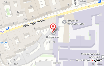 Центр патриотического воспитания молодежи Дзержинец в Санкт-Петербурге на карте