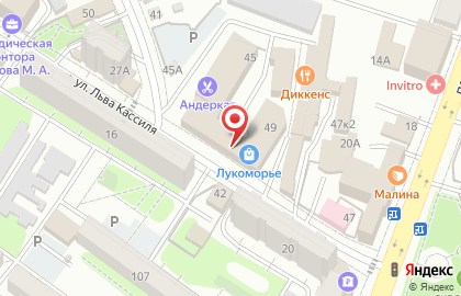 Супермаркет Пятёрочка на улице Льва Кассиля на карте