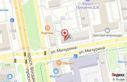 Магазин косметики и бытовой химии Метро на улице Мичурина на карте