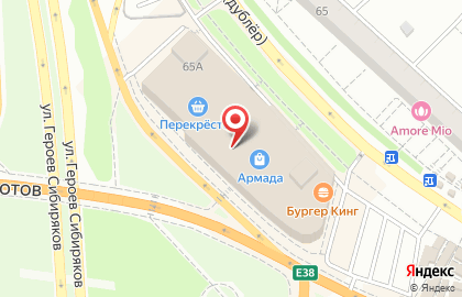 Пиццерия Ташир на улице Героев Сибиряков на карте