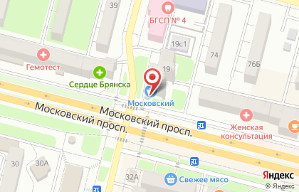 Продовольственный магазин Московский на Московском проспекте на карте