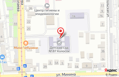 Детский сад №87 на улице Николаева на карте