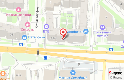 Автомагазин Тополек в Кировском районе на карте