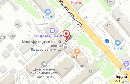 Центр недвижимости и землеустройства на Калиновской улице на карте