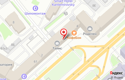 Таймс на Кантемировской улице на карте