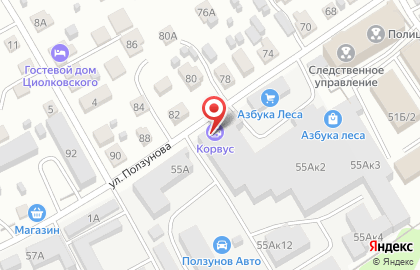 Продуктовый магазин в Барнауле на карте