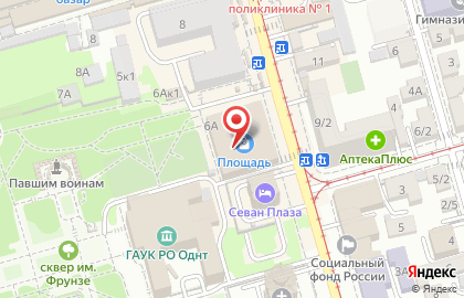 Мили на площади Толстого на карте