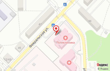 Государственная аптека Мособлмедсервис на Февральской улице на карте