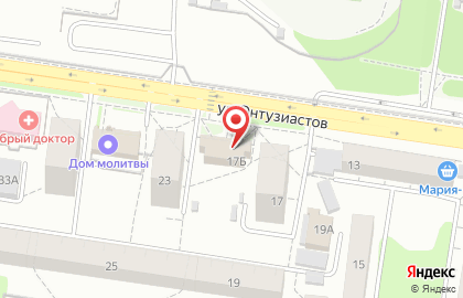 Тиофан-М на улице Энтузиастов на карте