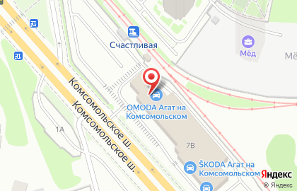 Автосервис Renault АГАТ на Комсомольском шоссе на карте