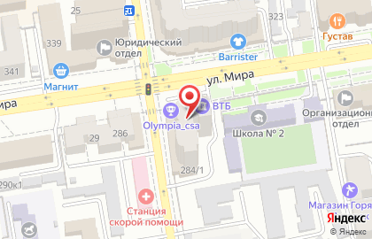 Банк ВТБ 24 на улице Мира на карте