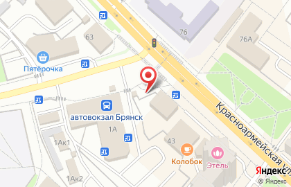 Продуктовый киоск на Красноармейской улице на карте