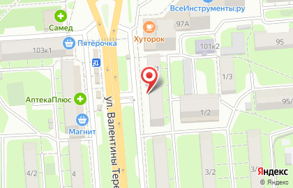 Мебельный магазин Мебель Черноземья на улице Терешковой на карте
