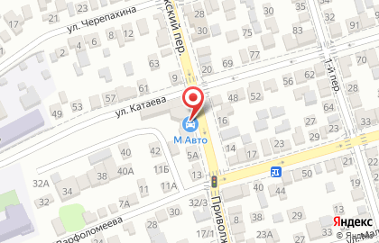 Магазин М Авто в Приволжском переулке на карте