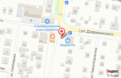 Сеть супермаркетов Мария-РА на улице Дзержинского в Бердске на карте