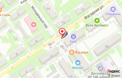 Киоск по продаже печатной продукции Роспечать на Фасадной улице на карте