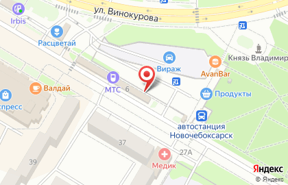 Салон связи Связной на улице Семенова в Новочебоксарске на карте