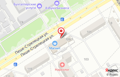 Парикмахерская Цирюльник на Пеше-Стрелецкой улице на карте
