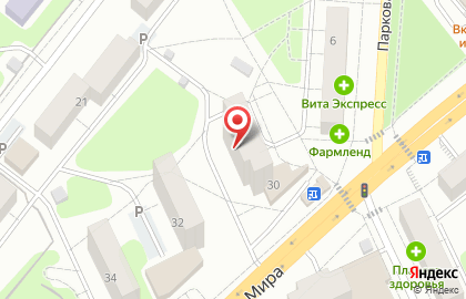 L на улице Мира на карте