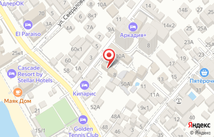 Гостиничный комплекс Грейс Кипарис на улице Богдана Хмельницкого на карте