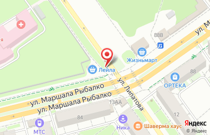 Продуктовый магазин Лейла в Кировском районе на карте