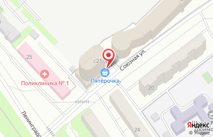 Супермаркет Пятёрочка в Москве на карте