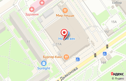 Нижегородская потешка на улице Дьяконова на карте