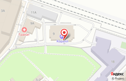 Спортивный комплекс Коралл в 1-м Красносельском переулке на карте