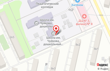 Гимназия №1599 с дошкольным отделением на улице Федора Полетаева на карте