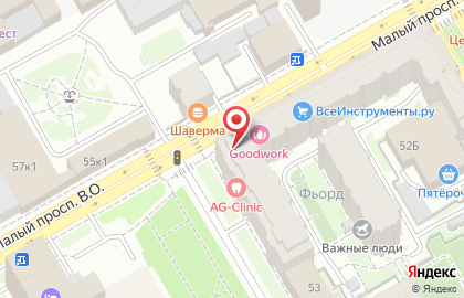 Суши-бар СушиСет в Василеостровском районе на карте