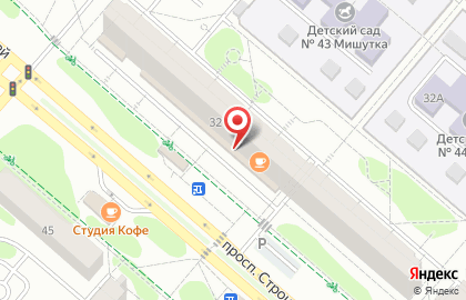 Магазин разливного пива Пивоман на проспекте Строителей на карте