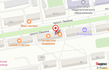 Ресторан Суши Мастер на проспекте Ленина на карте