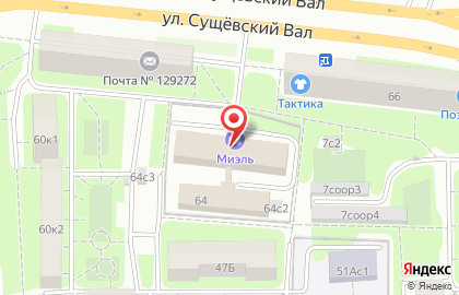 Офис МИЭЛЬ "Сущевский" на улице Сущевский Вал на карте